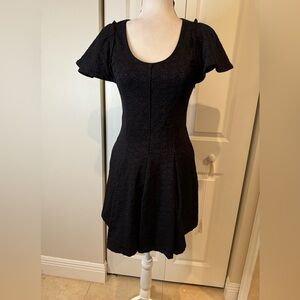 Opening Ceremony Black Jacquard Dress
